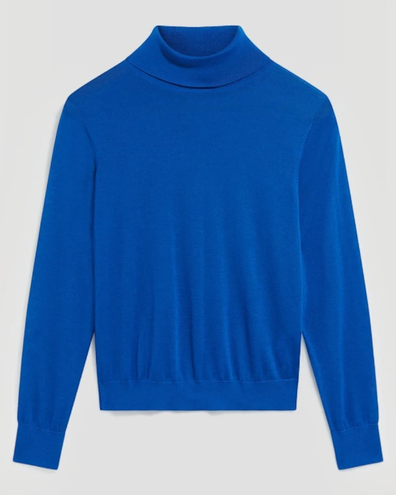 Gerard Darel - Pull À Col Roulé En Laine Mérinos Rosaire - Bleu