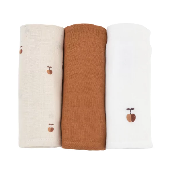 Lot de 3 langes coton bio Pom Pouce