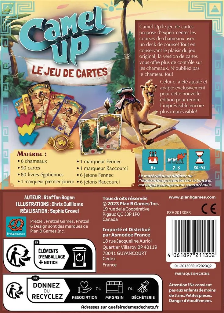 Camel Up Le jeu de cartes