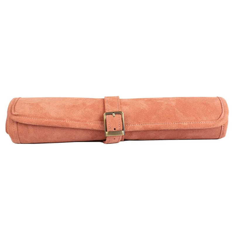 Backgammon de voyage - Roulable - Cuir Rose