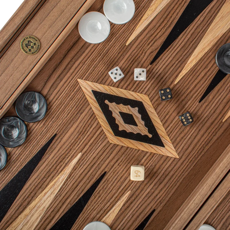 Backgammon en noyer - Naturel