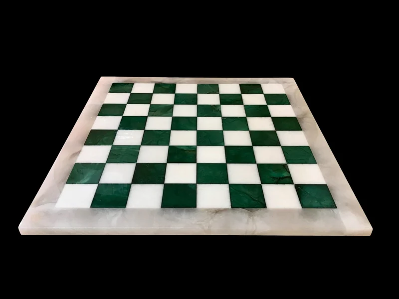 Ensemble jeu d'échecs en albâtre - Vert - Scali