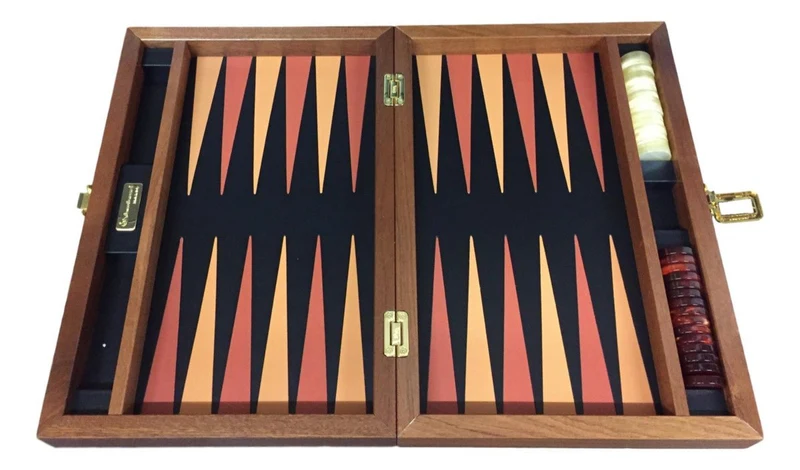 Backgammon Bois et Cuir