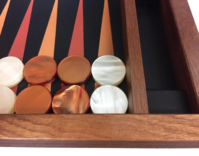 Backgammon Bois et Cuir