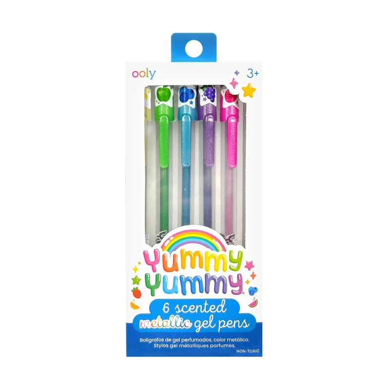Stylos gel métalliques parfumés Yummy Yummy