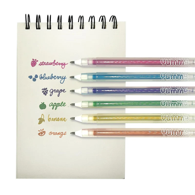 Stylos gel métalliques parfumés Yummy Yummy