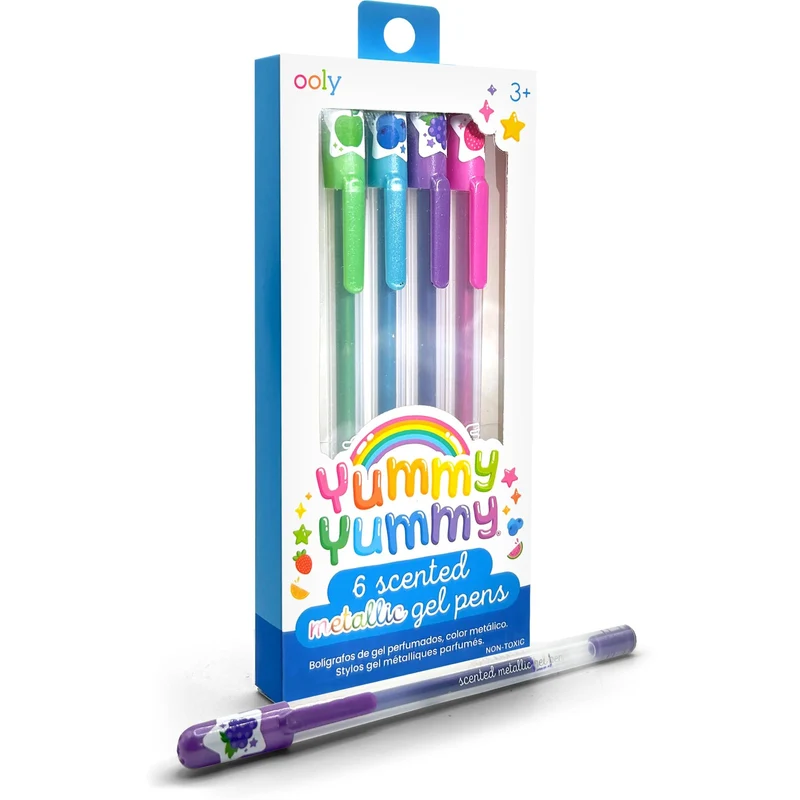 Stylos gel métalliques parfumés Yummy Yummy