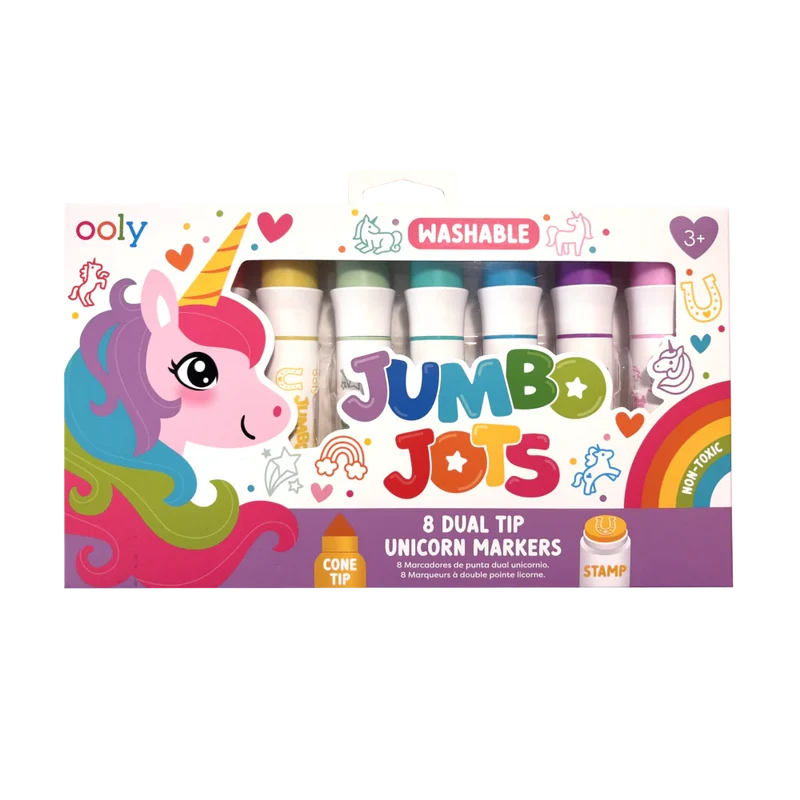 Marqueurs jumbo et tampon Licorne