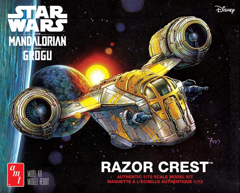 Modèle à coller sw mandalorian & grogu razor crest