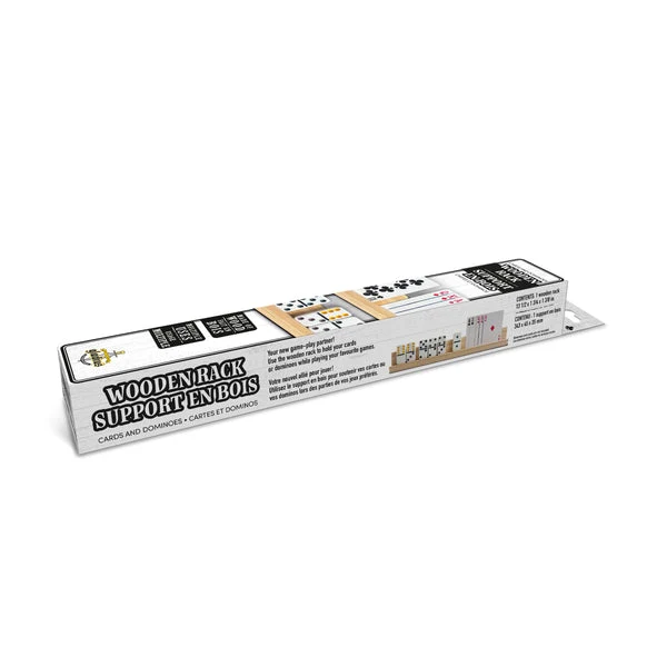 Support en bois - Cartes et dominos