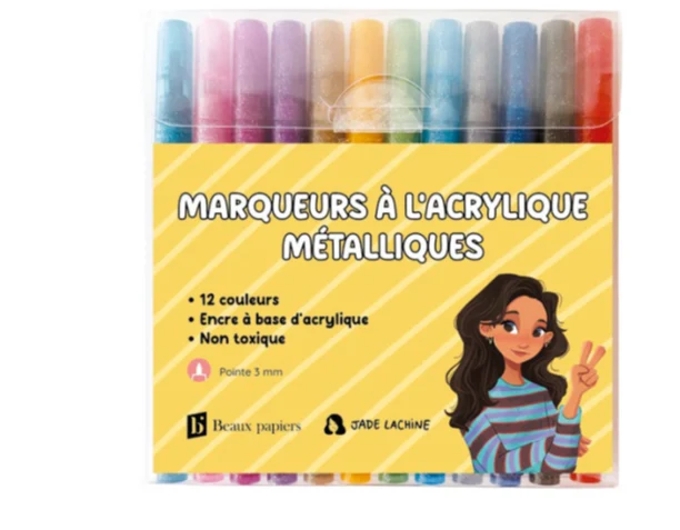 Marqueurs à l'acrylique métalliques - Jade Lachine