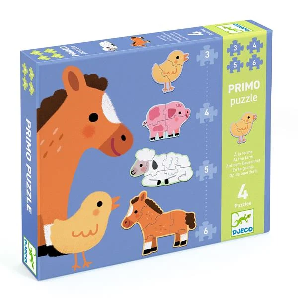 Primo Puzzle - À la ferme - 3, 4, 5, 6 pcs