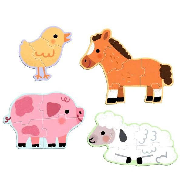 Primo Puzzle - À la ferme - 3, 4, 5, 6 pcs