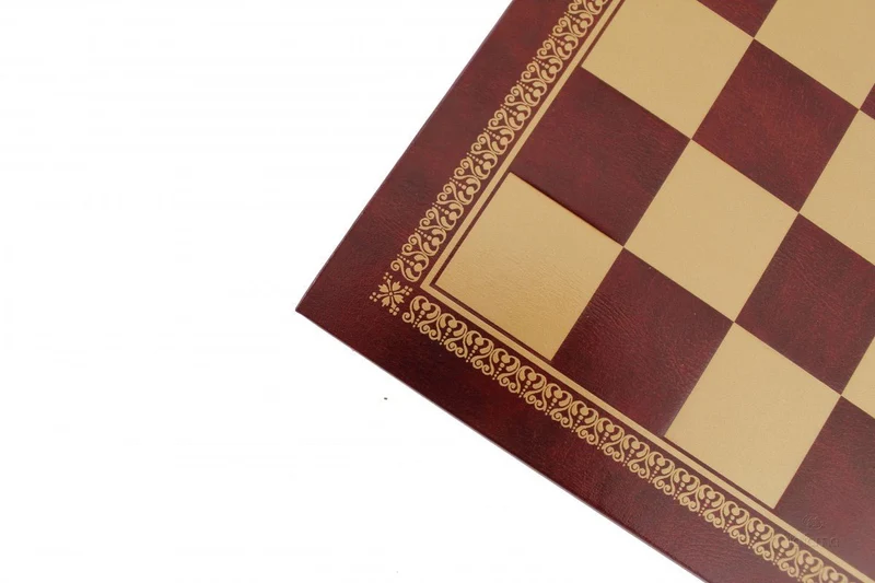 Plateau d'échecs / échiquier en Cuir et Salpa - Rouge - T2 - Ital Fama