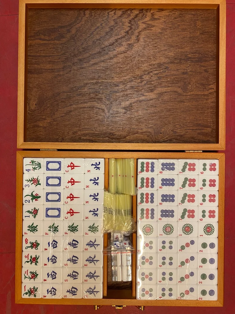 Mah-Jong - Coffret bois luxe - Tuiles Compétition