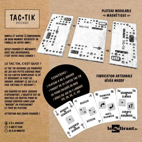 Tac tik 2 à 6 joueurs - Pocket