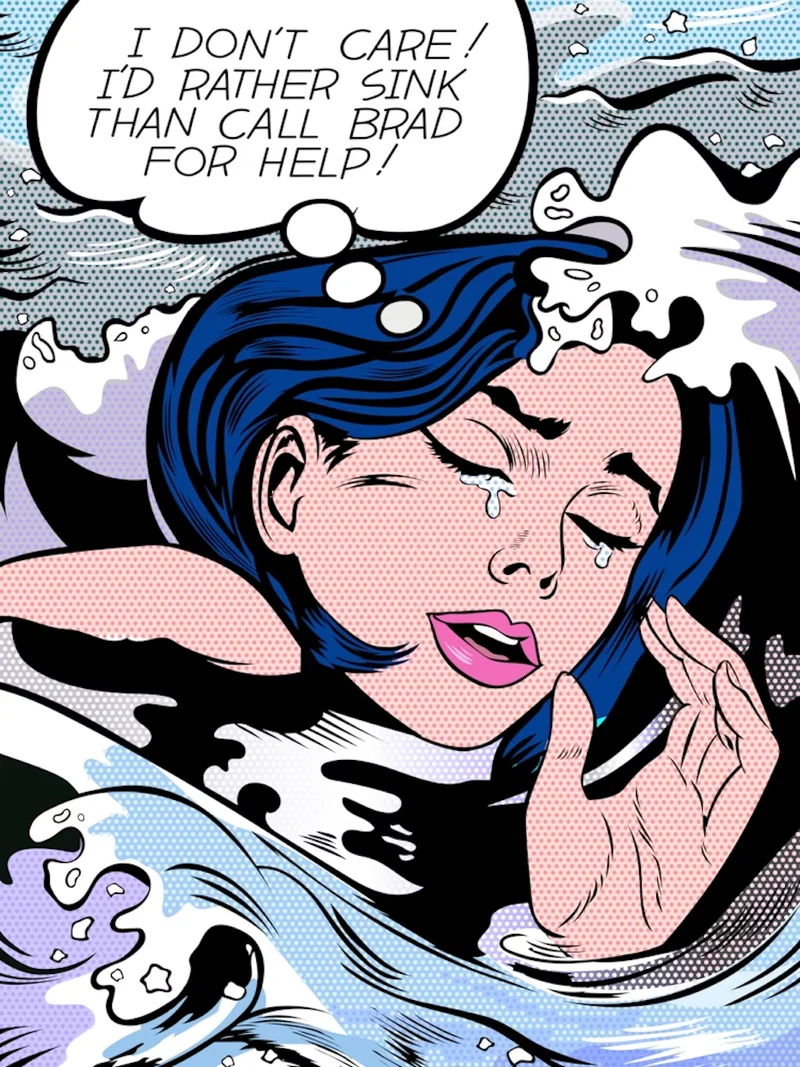 Puzzle Piatnik - 1000 p - Drowning Girl - Lichtenstein