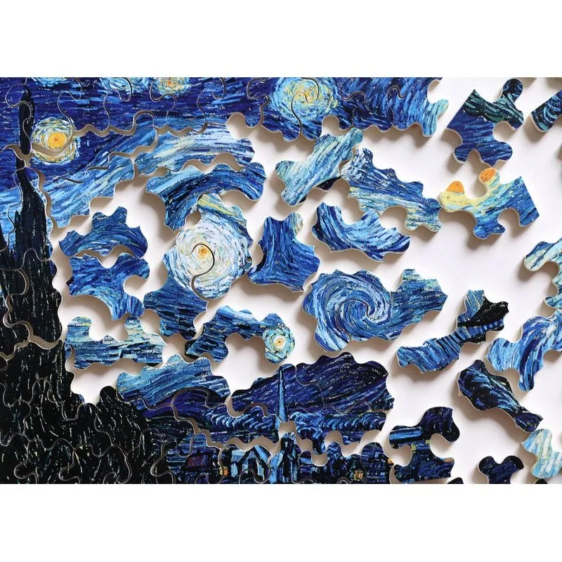 Puzzle Bois Michèle Wilson - 80 pièces - Nuit Etoilée - Van Gogh