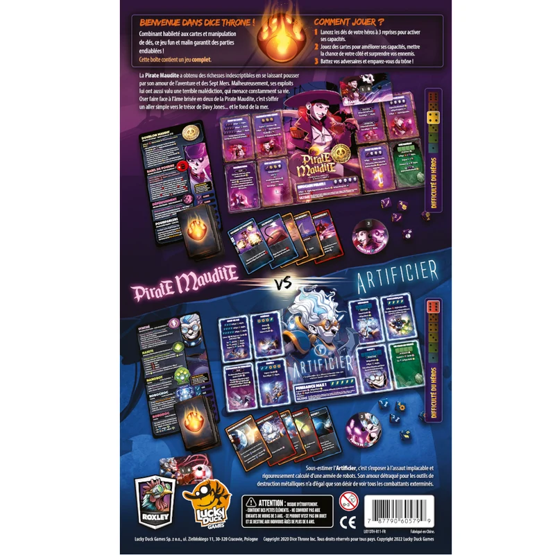 Dice Throne S2 Artificier vs Pirate Maudite