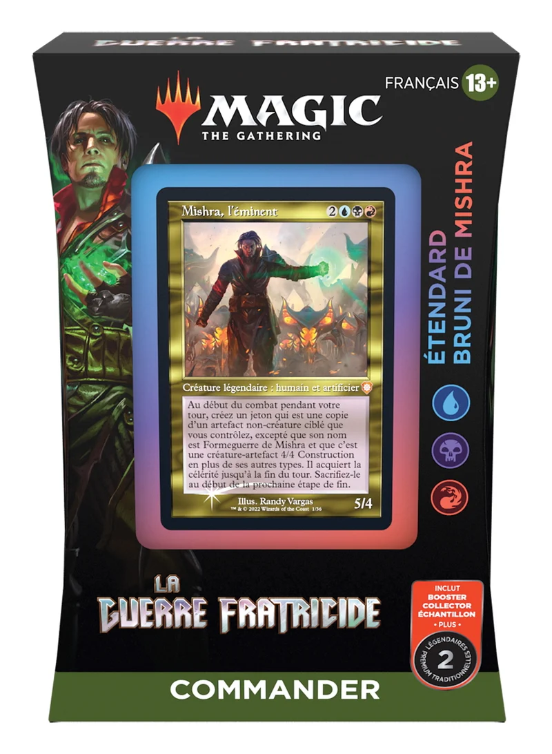 MTG La Guerre Fratricide Commander Deck Etendard Bruni de Mishra FR