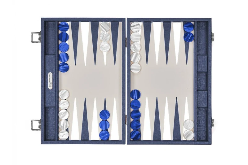Backgammon Hector Saxe - Buffle Bleu de France - Grand