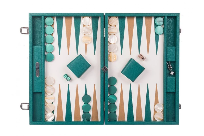 Backgammon Hector Saxe - Buffle vert - Compétition