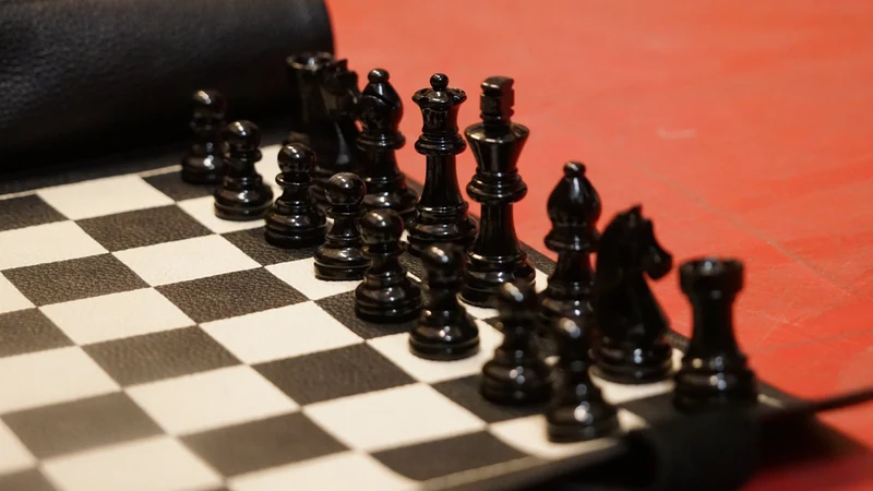 Ensemble jeu d'échecs en cuir - laqué - Noir - mélia games