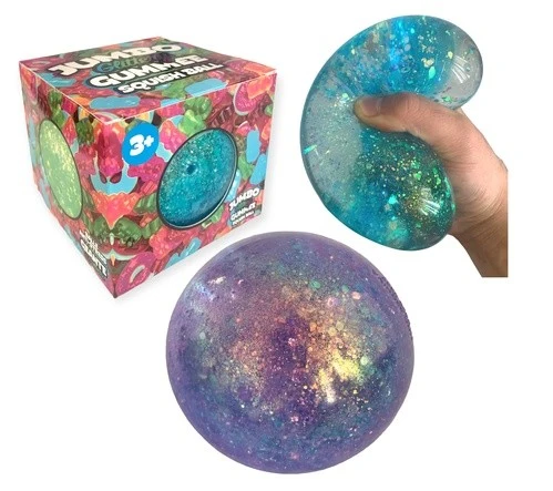 Balle gummee à pailletes jumbo