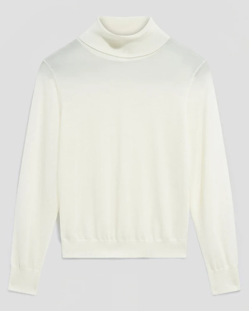 Gerard Darel - Pull À Col Roulé En Laine Mérinos Rosaire - Blanc