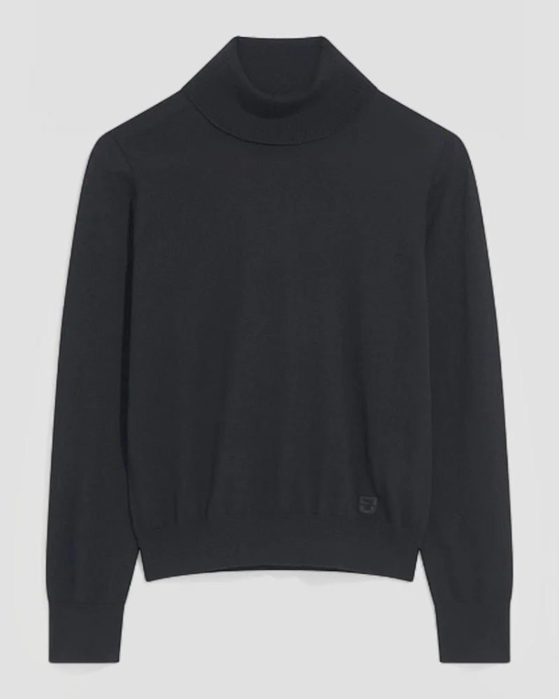 Gerard Darel - Col Roulé En Laine Mérinos Fine Rama - Noir
