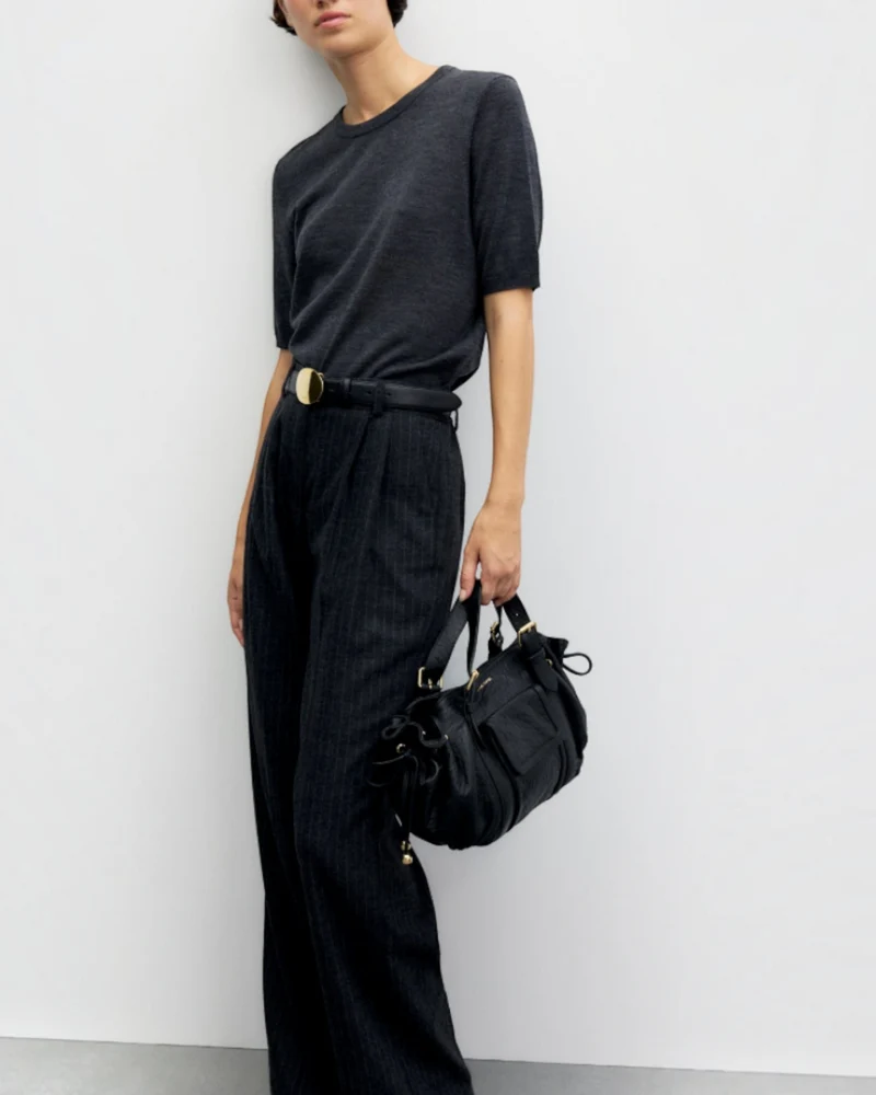 Gerard Darel - Pull Manches Courtes En Laine Fine Reine - Gris