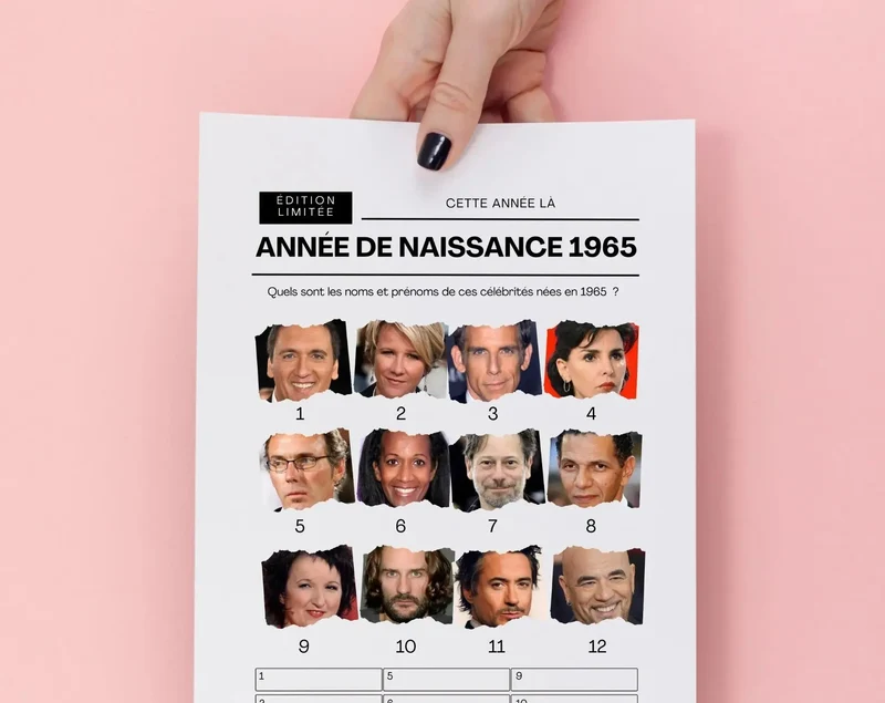 Jeu anniversaire 60 ans à imprimer : 10 jeux fun pour une soirée inoubliable