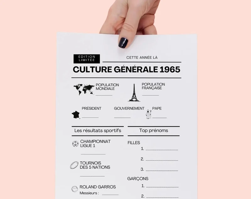 Jeu anniversaire 60 ans à imprimer : 10 jeux fun pour une soirée inoubliable