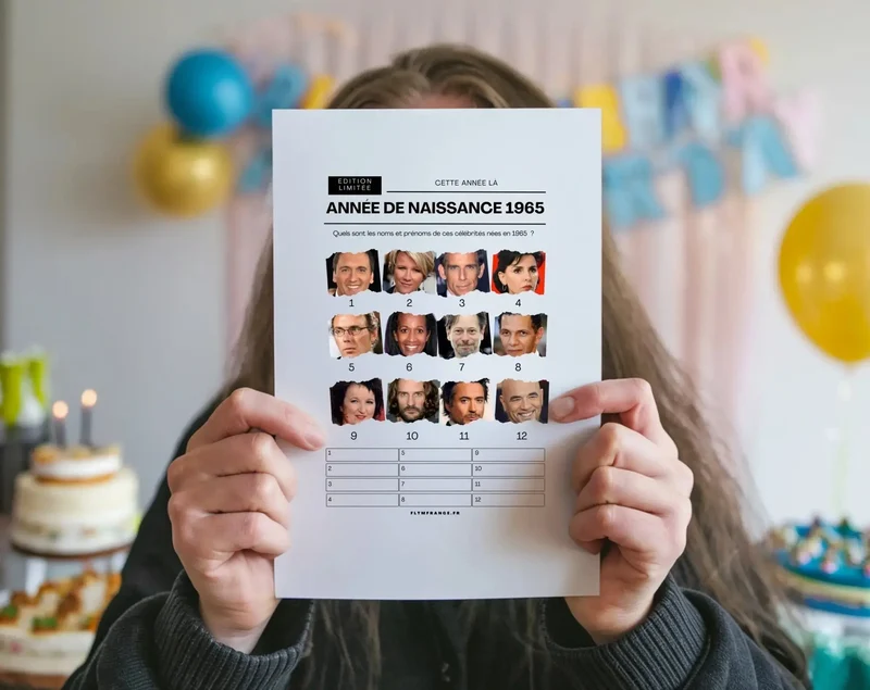 Jeu anniversaire 60 ans à imprimer : 10 jeux fun pour une soirée inoubliable