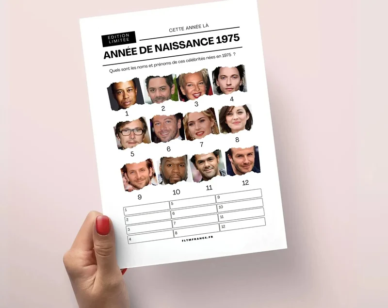 Jeu anniversaire 50 ans à imprimer : 10 jeux fun pour une soirée inoubliable