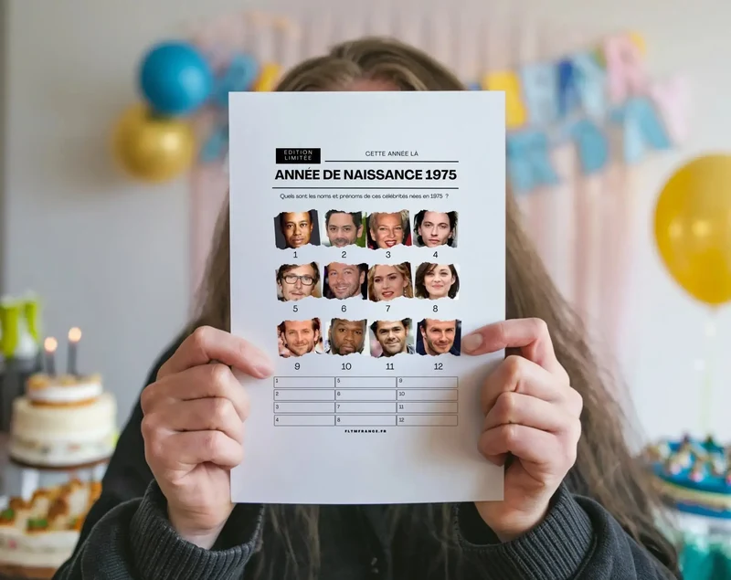 Jeu anniversaire 50 ans à imprimer : 10 jeux fun pour une soirée inoubliable