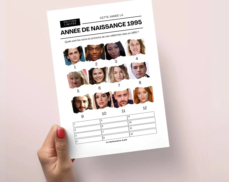 Jeu anniversaire 30 ans à imprimer : 10 jeux fun pour une soirée inoubliable