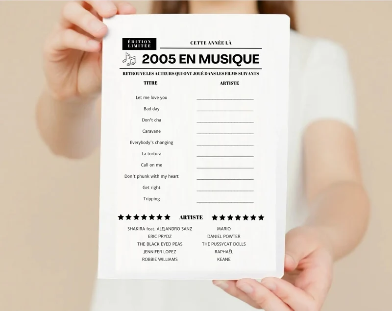Jeu anniversaire 20 ans à imprimer : 10 jeux fun pour une soirée inoubliable