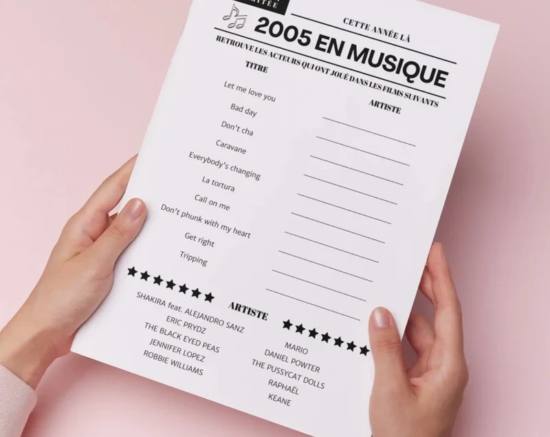 Jeu anniversaire 20 ans à imprimer : 10 jeux fun pour une soirée inoubliable