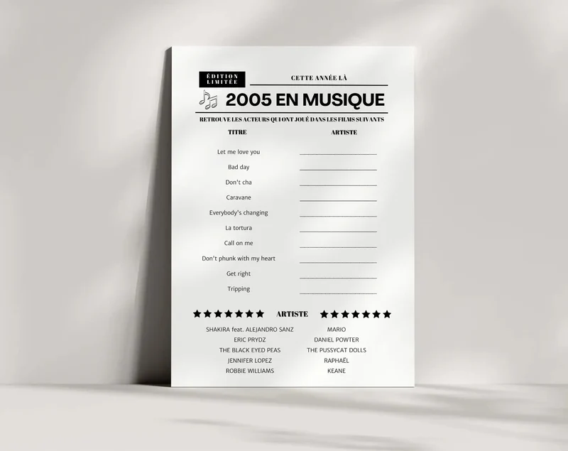 Jeu anniversaire 20 ans à imprimer : 10 jeux fun pour une soirée inoubliable