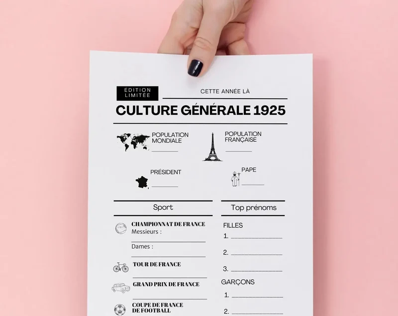 Jeu anniversaire 100 ans à imprimer : 10 jeux fun pour une soirée inoubliable