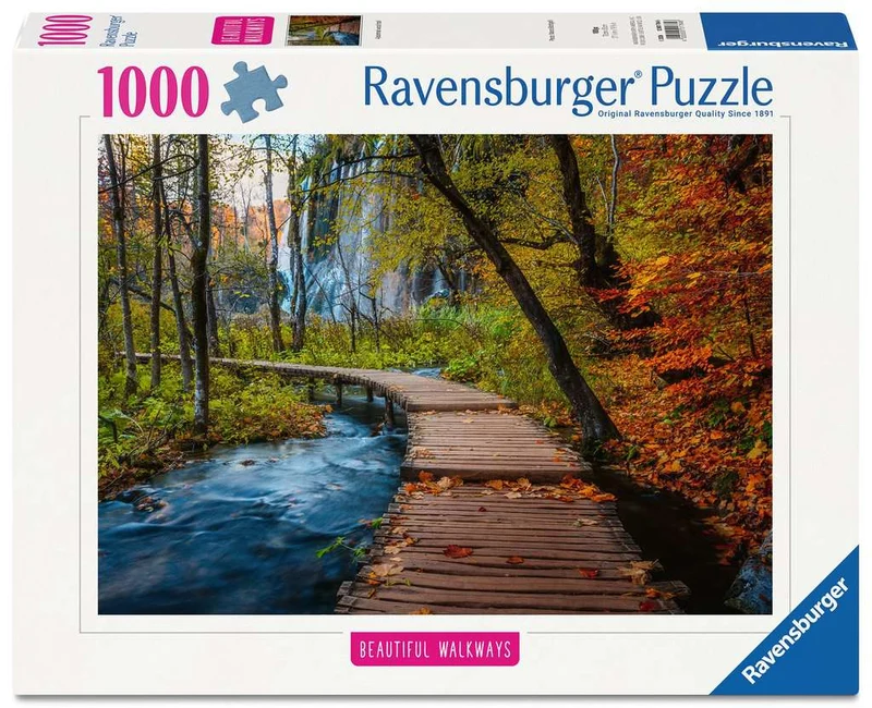 Puzzle 1000 pcs - Chemin boisé d'automne