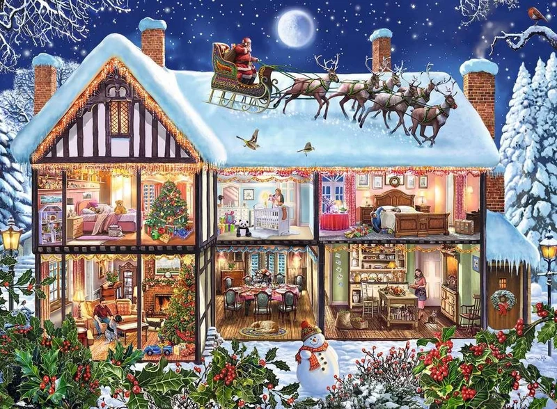 Noël à la maison Casse-tête de 100 pièces XXL