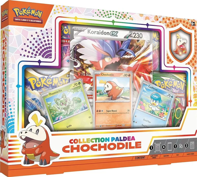 Pokemon coffret collection Paldea pin's Chocodile
