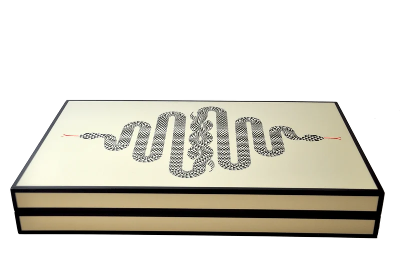 Backgammon Luxe en bois laqué - Serpent