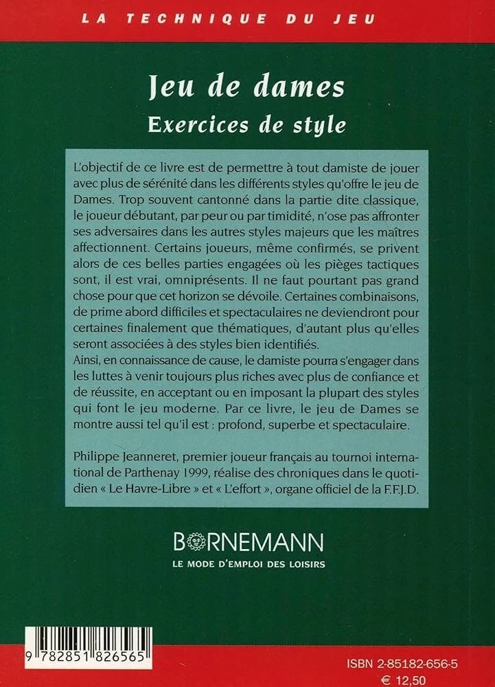 Jeu de Dames - Exercices de style - Bornemann