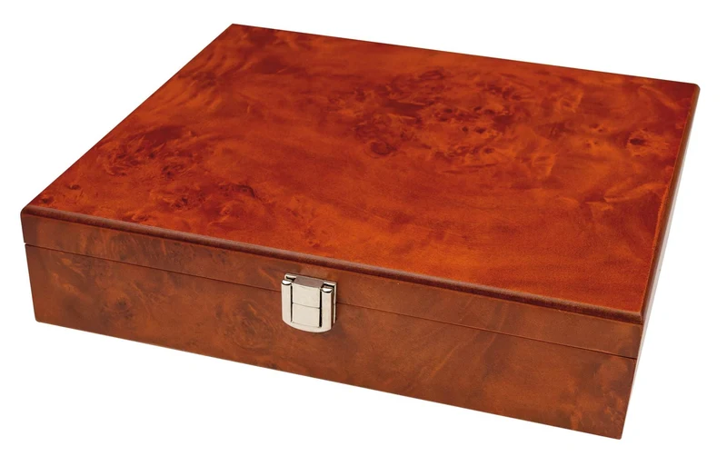 Mah-Jong - Coffret bois - Effet loupe