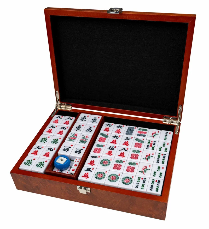 Mah-Jong - Coffret bois - Effet loupe