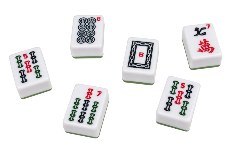 Mah-Jong - Coffret bois - Effet loupe