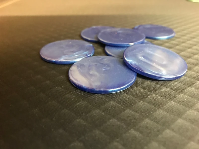 Jetons de 421 marbrés - Bleu - par 25